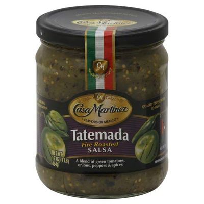 Casa Martinez Salsa Tatemada Green Fire Roasted - 16 OZ (Pack of 2)