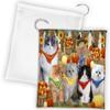 Doggie of the Day Fall Festive Harvest Time Gathering Persian Cats Drawstring Laundry or Gift Bag LGB48423 view 1