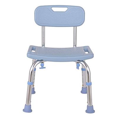 RTY-BY Shower Stool 150kg, Bath Seat with Backrest, Shower Chairs and Benches Bathtub Seat for Elderly, Senior, Handicap & Disabled, Adjustable Hight Non-Slip Design, Lightweight and Durable