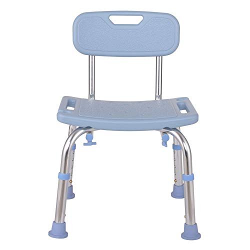 RTY-BY Shower Stool 150kg, Bath Seat with Backrest, Shower Chairs and Benches Bathtub Seat for Elderly, Senior, Handicap & Disabled, Adjustable Hight Non-Slip Design, Lightweight and Durable