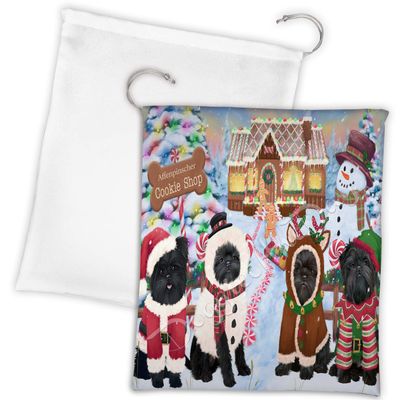 Doggie of the Day Holiday Gingerbread Cookie Affenpinscher Dogs Shop Drawstring Laundry or Gift Bag LGB48553