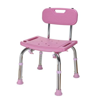 RTY-BY Stable Bath and Shower Chair with Backrest Shower Bench for Adults Elderly Bathroom Stool Bathtub Seat for Disabled Adjustable Height Heavy Duty and Lightweight Portable, Max. 150kg
