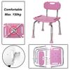 RTY-BY Stable Bath and Shower Chair with Backrest Shower Bench for Adults Elderly Bathroom Stool Bathtub Seat for Disabled Adjustable Height Heavy Duty and Lightweight Portable, Max. 150kg view 3