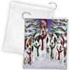 Jack Russell Dogs Christmas Family Portrait in Holiday Scenic Background Drawstring Laundry or Gift Bag LGB48152 view 1