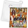 Fall Festive Harvest Time Gathering Springer Spaniel Dogs Drawstring Laundry or Gift Bag LGB48443 view 1