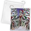 Blue Heeler Dogs Christmas Family Portrait in Holiday Scenic Background Drawstring Laundry or Gift Bag LGB48120 view 1