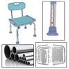 RTY-BY Bath Seat Shower Bench with Backrest, Shower Chair Adjustable Hight, Medical Shower Bench Safety Bathroom Stool Bathtub Seatfor Elderly, Adults, Disabled, Blue view 3