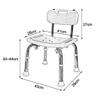 RTY-BY Bath Seat Shower Bench with Backrest, Shower Chair Adjustable Hight, Medical Shower Bench Safety Bathroom Stool Bathtub Seatfor Elderly, Adults, Disabled, Blue view 4