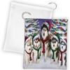 Siberian Husky Dogs Christmas Family Portrait in Holiday Scenic Background Drawstring Laundry or Gift Bag LGB48178 view 1