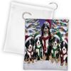 Bernese Mountain Dogs Christmas Family Portrait in Holiday Scenic Background Drawstring Laundry or Gift Bag LGB48116 view 1