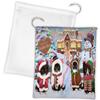 Holiday Gingerbread Cookie Tuxedo Cats Shop Drawstring Laundry or Gift Bag LGB48644 view 1