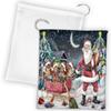 Santa Sled Dogs Christmas Happy Holidays Abyssinian Cats Drawstring Laundry or Gift Bag LGB48653 view 1
