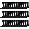 60 Pairs of Men's Extra Large Cotton Diabetic Neuropathy King Size Crew Socks (Black, Shoe Size 12-14.5 US) view 1