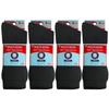 60 Pairs of Men's Cotton Diabetic Neuropathy Crew Socks (Black, Shoe Size 8-11 US) view 4
