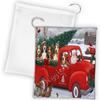 Doggie of the Day Christmas Santa Express Delivery Red Truck Basset Hound Dogs Drawstring Laundry or Gift Bag LGB48275 view 1