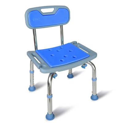 RTY-BY Portable Shower Seat, Lightweight Bath Stool, Comfortable Shower Chair Transfer Bench, for Elderly, Disabled, Strong and Durable, Adjustable Height Safety No-Slip, Blue