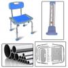 RTY-BY Portable Shower Seat, Lightweight Bath Stool, Comfortable Shower Chair Transfer Bench, for Elderly, Disabled, Strong and Durable, Adjustable Height Safety No-Slip, Blue view 3