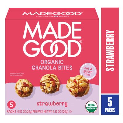 MadeGood Organic Strawberry Granola Bites, 5ct x 0.85oz