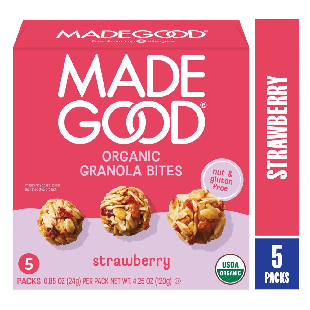 MadeGood Organic Strawberry Granola Bites, 5ct x 0.85oz