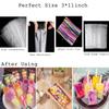 600pcs Cellophane Bags Set - 300pcs Long Clear Treat Bags, 300pcs Colors Twist Ties for Gifts, Party Favors view 2