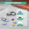 TISUR Micro Keychain Pill Holder, Titanium Pill Case Waterproof Pill Fob for Emergency Aspirin & Nitroglycerin for Travel Purse Pocket view 3