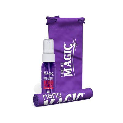 Nano Magic Anti Fog Sport Spray 1 oz Travel Kit, Eyeglasses, Sunglasses, Goggles, Face Shield, Sports, Moisture-Repelling Nano Coating, No Streaks, Microfiber Cloth & Spray Glass, Professional Grade
