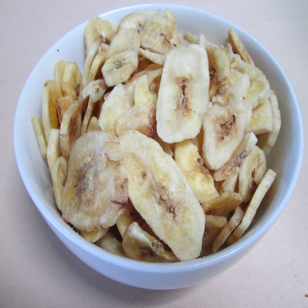 Un-Sweetened Dried Banana Chips, 14 lbs/case