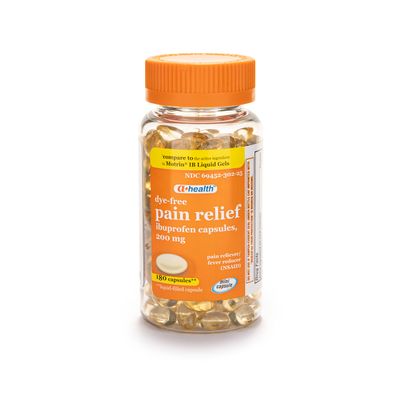 A+Health Dye-Free Ibuprofen 200 Mg Mini Softgels, Pain Reliever/Fever Reducer (NSAID), 180 Count