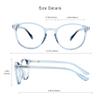 VisionGlobal Blue Light Blocking Glasses, 2 Pack Computer Reading Glasses for Anti EyestrainStylish Oval Frame, Anti Glare(Clear Blue + Champagne, 0.75 Magnification) view 3