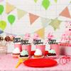 Donoter 48 Pcs Glitter Black Happy Birthday Cupcake Toppers Cake Picks for Birthday Party Decoration Supplies view 4
