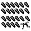 12 Pairs Adhesive Eye Glasses Nose Pads, Water-Drop Shape Stick on Anti-Slip Soft Silicone, Adhesive Nose Pads Glasses Nose Pad for Glasses, Eyeglasses and Sunglasses 2.8mm Black view 1