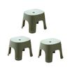 HOMEH Multifunction Waterproof Plastic Pouffe Stool Hallway Change Shoes Footrest Bathroom Toilet Stool, Pack of 3 (Color : Green) view 1