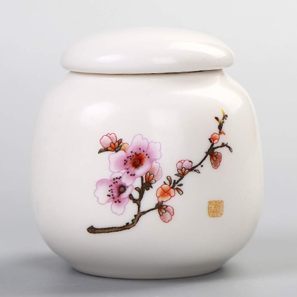 Jars Canisters Pet Cremation Urn Handmade Ceramics Memorial Urn Small Keepsake Funeral Urns for your Lovely Cat/Pet 10/14 (Color : H)