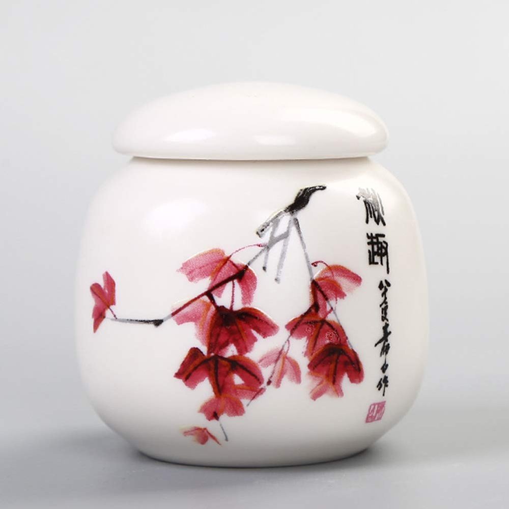 Jars Canisters Pet Cremation Urn Handmade Ceramics Memorial Urn Small Keepsake Funeral Urns for your Lovely Cat/Pet 10/14 (Color : J)