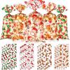 Blulu 120 Pieces Christmas Cellophane Treat Bags - Holiday Santa Socks Elf Candy Bags With 200 Gold and Silver Twist Ties for Xmas Present Decor (4 Patterns) view 1