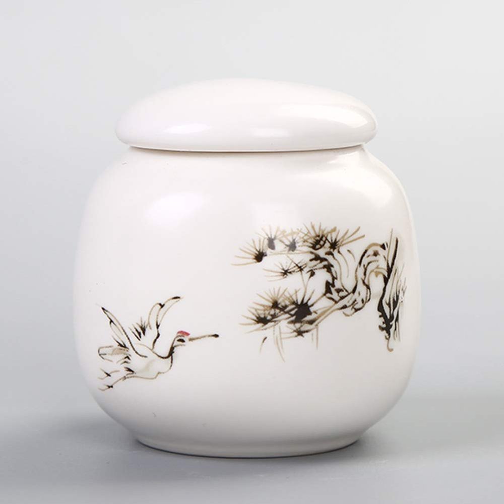 Jars Canisters Pet Cremation Urn Handmade Ceramics Memorial Urn Small Keepsake Funeral Urns for your Lovely Cat/Pet 10/14 (Color : M)