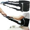 Patient Sit to Stand Lift Sling Medical Transfer Gait Belt Adjustable Pull Up Strap with Stainless Steel No-Slip Grip Handicap Bar Handles Aid Help Getting Up Full Body AmyBy Black view 1