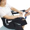 Patient Sit to Stand Lift Sling Medical Transfer Gait Belt Adjustable Pull Up Strap with Stainless Steel No-Slip Grip Handicap Bar Handles Aid Help Getting Up Full Body AmyBy Black view 4