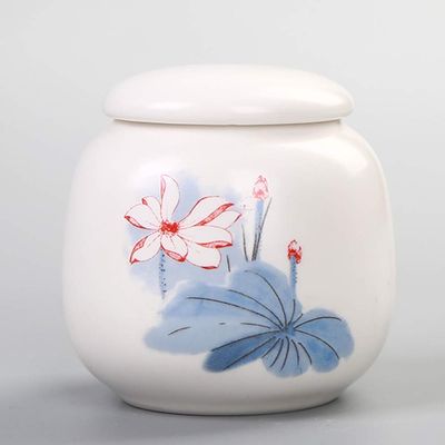 Jars Canisters Pet Cremation Urn Handmade Ceramics Memorial Urn Small Keepsake Funeral Urns for your Lovely Cat/Pet 10/14 (Color : E)