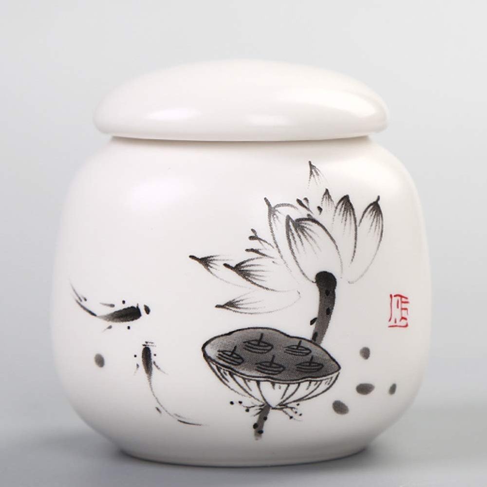 Jars Canisters Pet Cremation Urn Handmade Ceramics Memorial Urn Small Keepsake Funeral Urns for your Lovely Cat/Pet 10/14 (Color : D)