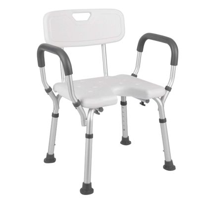 RTY-BY Bath Seats for Adults Disabled | Mobility Shower Chair | Bathroom Bench Seat White | Shower Stools to sit on | Bathtub Seat with Grip, Stable, Lightweight, Compact, Max. 150kg