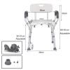 RTY-BY Shower Chairs for The Elderly, Shower Bench Seat for Disabled, Bath Stool for Showering, Adults Bathroom Bathtub Seat, with Handle and Backrest, Max. 150kg view 2
