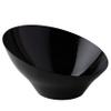 Plasticpro Disposable Angled Plastic Bowls Round Serving Bowls, Party Snack or Salad Bowl, Heavy Duty, Elegant Black, Pack of 4 view 1