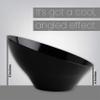 Plasticpro Disposable Angled Plastic Bowls Round Serving Bowls, Party Snack or Salad Bowl, Heavy Duty, Elegant Black, Pack of 4 view 3