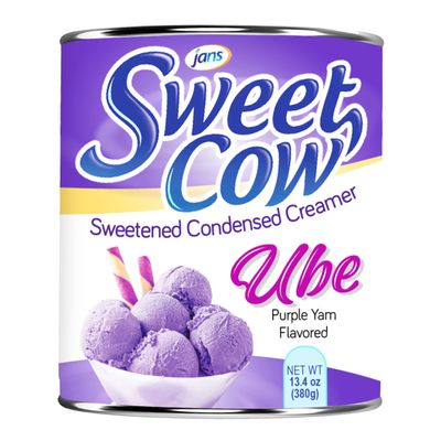 Ube Condensed Milk, 13.40 oz (Pack of 1) | Jans Sweet Cow Sweetened Condensed Creamer