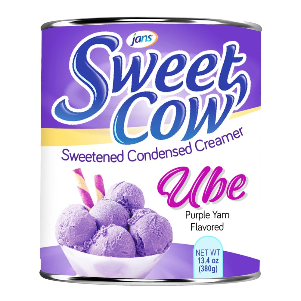 Ube Condensed Milk, 13.40 oz (Pack of 1) | Jans Sweet Cow Sweetened Condensed Creamer