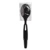 Dixie Ultra SmartStock Series-W Polypropylene Plastic Wrapped Cutlery, Tea Spoons, Black, 40 Per Pack, Case Of 24 Packs view 1