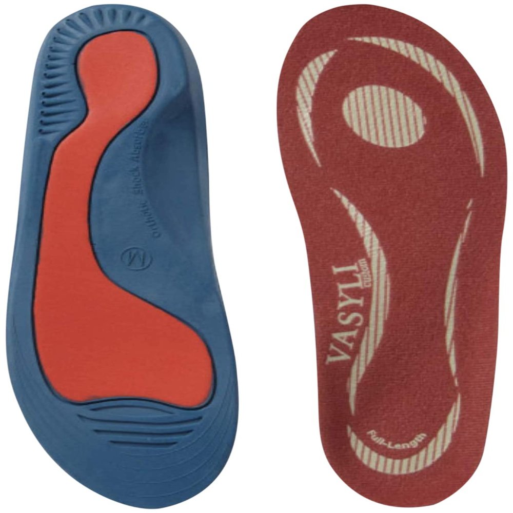 Vasyli Shock Absorber Orthotic, Large, Lasting Pain Relief, Biomechanical Control, Maximum PU Shock Absorption, Reduces Excess Pronation, Deep Heel Cup, Heat Moldable, Everyday Use