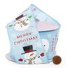2 1/2" X 10 Yards Merry Christmas Snowman Linen Wired Ribbon view 2