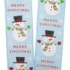 2 1/2" X 10 Yards Merry Christmas Snowman Linen Wired Ribbon view 3